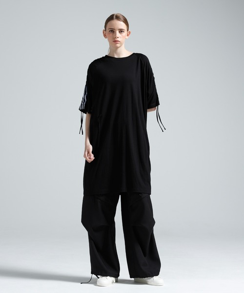 Y-3(ワイスリー)の「Y-3 WOOL CINCHED DRAPE TEE DRESS(ワンピース・レディース・ブラック・SMALL/X-SMALL/XX-SMALL/MEDIUM/LARGE)」の1枚目の写真