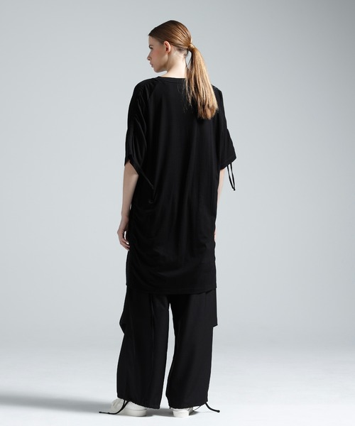 Y-3(ワイスリー)の「Y-3 WOOL CINCHED DRAPE TEE DRESS(ワンピース・レディース・ブラック・SMALL/X-SMALL/XX-SMALL/MEDIUM/LARGE)」の4枚目の写真