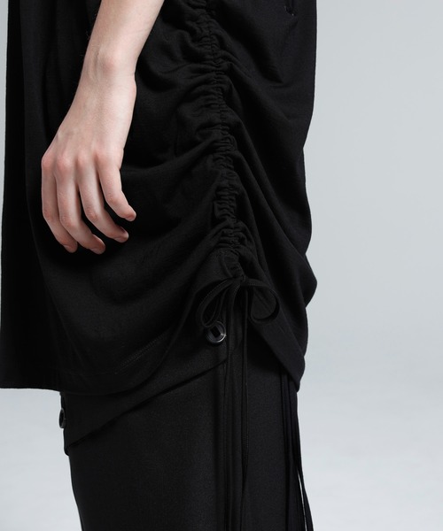 Y-3(ワイスリー)の「Y-3 WOOL CINCHED DRAPE TEE DRESS(ワンピース・レディース・ブラック・SMALL/X-SMALL/XX-SMALL/MEDIUM/LARGE)」の5枚目の写真
