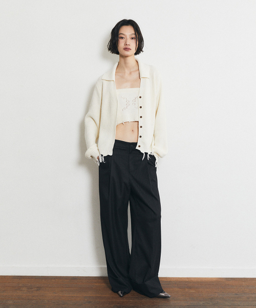HALF DEVIL US(ハーフデビルアス)の「ストライプロールアップスラックス_ブラック(スラックス・レディース・その他・SMALL/MEDIUM)」の5枚目の写真