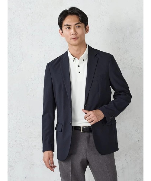 Perfect Suit FActory(パーフェクトスーツファクトリー)の「【洗える】シングルネイビージャケット【ビジカジのアンサーシリーズ!】(テーラードジャケット・メンズ・ネイビー・AB(L)/XL-AB/AB(M)/LL/S/L/M)」の3枚目の写真
