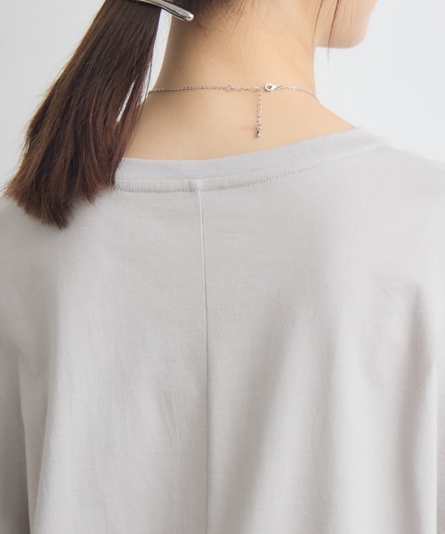 KATHARINE ROSS(キャサリンロス)の「日本製ラメプリントTシャツ(Tシャツ/カットソー・レディース・グレイッシュベージュ/ブルー・MEDIUM)」の14枚目の写真