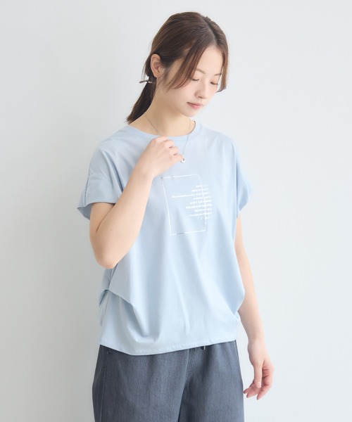 KATHARINE ROSS(キャサリンロス)の「日本製ラメプリントTシャツ(Tシャツ/カットソー・レディース・グレイッシュベージュ/ブルー・MEDIUM)」の17枚目の写真