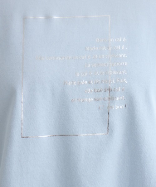 KATHARINE ROSS(キャサリンロス)の「日本製ラメプリントTシャツ(Tシャツ/カットソー・レディース・グレイッシュベージュ/ブルー・MEDIUM)」の19枚目の写真