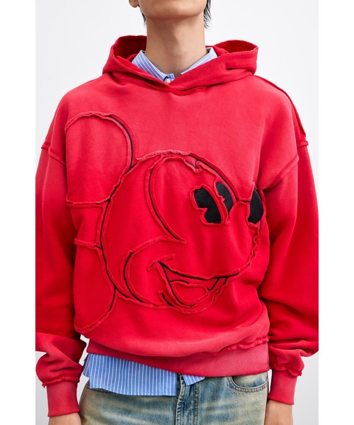 Desigual(デシグアル)の「ミッキー ビッグフェイス タイダイ パーカー Disney【2026-2027年秋冬新作】(スウェット・メンズ・レッド・XS/S/M/XL)」の3枚目の写真