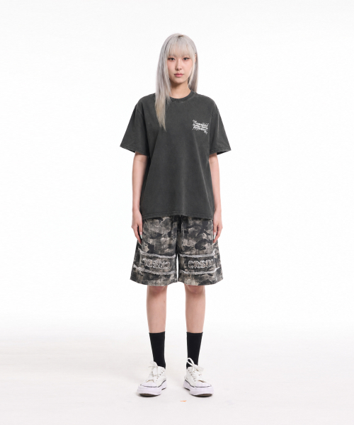CREAM SODA LAB(クリームソーダラボ)の「シーアルエスディーエル スモールロゴガーメントダイピグメント半袖Tシャツスモーキーチャコールホワイト(Tシャツ/カットソー・メンズ・その他・LARGE/X-LARGE)」の2枚目の写真