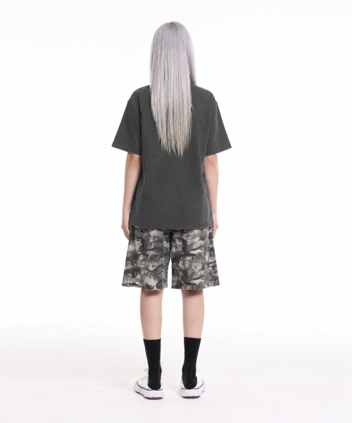 CREAM SODA LAB(クリームソーダラボ)の「シーアルエスディーエル スモールロゴガーメントダイピグメント半袖Tシャツスモーキーチャコールホワイト(Tシャツ/カットソー・メンズ・その他・LARGE/X-LARGE)」の4枚目の写真