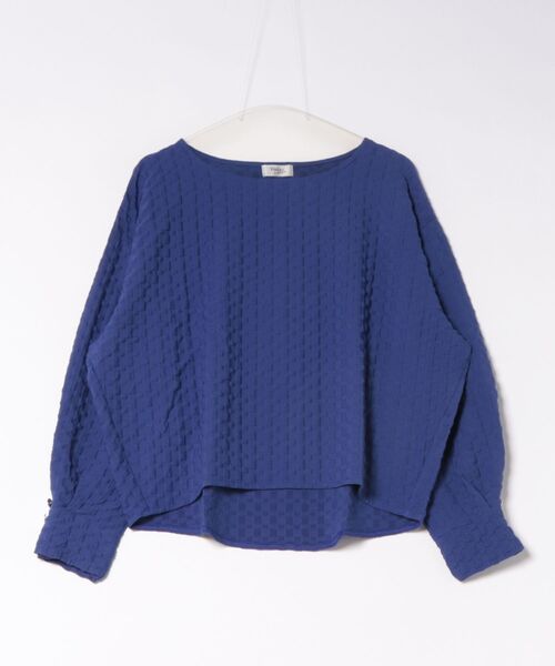 Viola e Viola(ヴィオラエヴィオラ)の「ふくれジャカード素材ふんわり袖トップス(Tシャツ/カットソー・レディース・ブラック/アイボリー/ネイビー/ブルー・L/LL/M)」の10枚目の写真