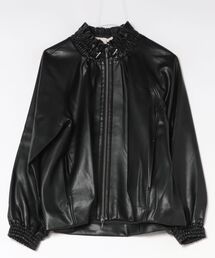 soft eco-leather midi blouson