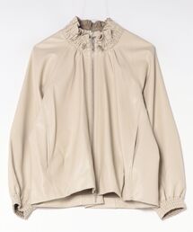 soft eco-leather midi blouson