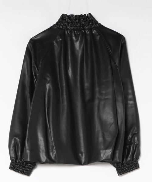 Marilyn Moon（マリリンムーン）の「soft eco-leather midi blouson（ブルゾン・レディース・アイボリー/カーキ/ブラウン・FREE）」の4枚目の写真