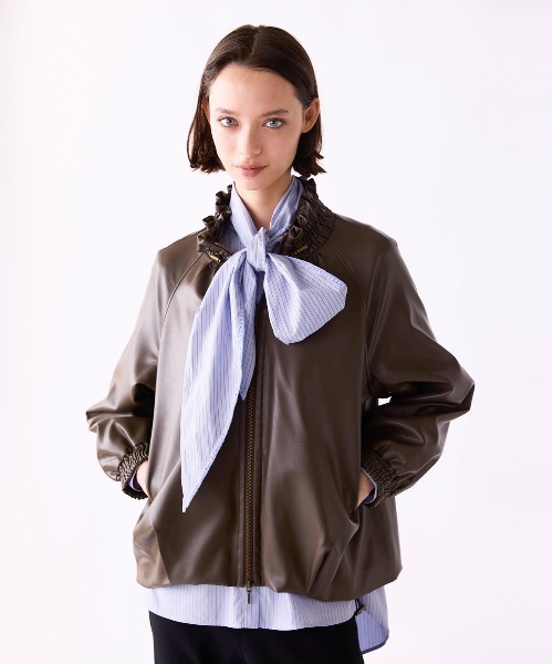 soft eco-leather midi blouson（ブルゾン）｜Marilyn Moon（マリリン
