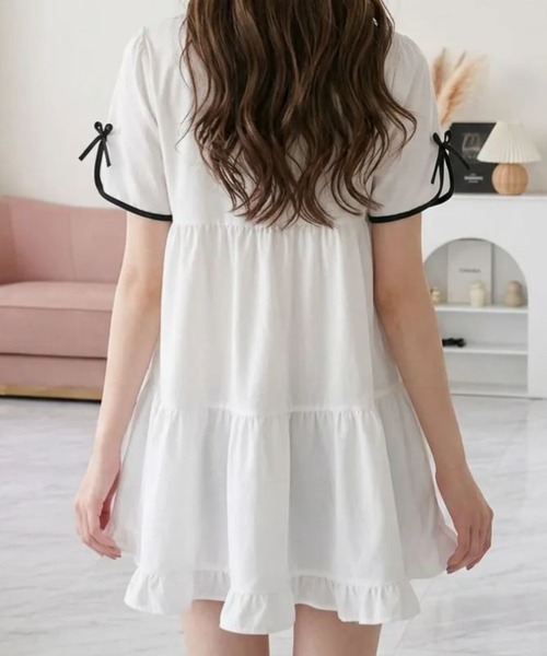 M y u（ミュー）の「ティアードトップス（Tシャツ/カットソー・レディース・Black/White・FREE）」の7枚目の写真