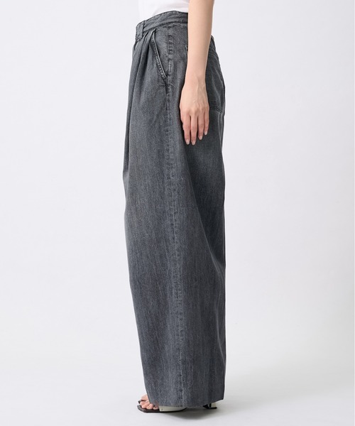 TANAKA（タナカ）の「【TANAKA/タナカ】別注 HAKAMA JEAN TROUSERS/ハカマジーントラウザーズ/ワイドデニムパンツ（デニムパンツ・レディース・グレー・26/25）」の3枚目の写真