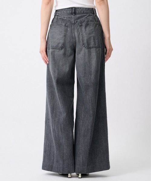 TANAKA（タナカ）の「【TANAKA/タナカ】別注 HAKAMA JEAN TROUSERS/ハカマジーントラウザーズ/ワイドデニムパンツ（デニムパンツ・レディース・グレー・26/25）」の4枚目の写真