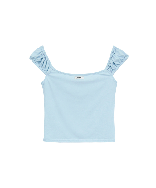 LOTSYOU(ロッツユー)の「Ella Shrring T-shirt Sky Blue(Tシャツ/カットソー・レディース・その他・SMALL)」の2枚目の写真