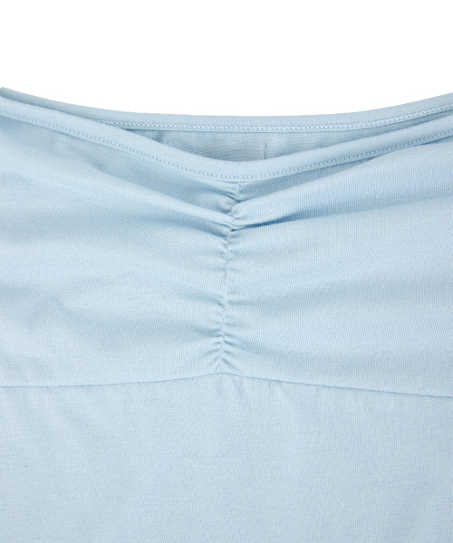 LOTSYOU(ロッツユー)の「Ella Shrring T-shirt Sky Blue(Tシャツ/カットソー・レディース・その他・SMALL)」の4枚目の写真
