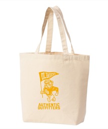 Ol' Basics（オールベーシックス）の「Ol' Basics（オール・ベーシックス） トートバッグ キャンバス ブルドッグ&フラッグイラスト カレッジロゴ プリント 鞄 BAG アメカジ メンズ レディース ユニセックス SMサイズ（トートバッグ）」
