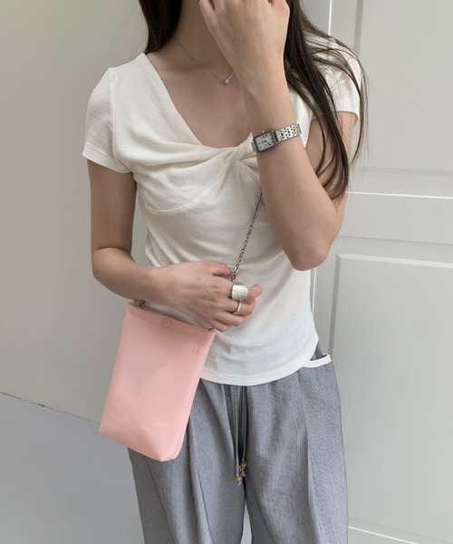 LA VORAGINE(ラ ヴォラジネ)の「ジェリーチェーンショルダーBAG/Jelly chain shoulder bag(ショルダーバッグ・レディース・ライトピンク/グリーン/Purple/White/PINK・FREE)」の10枚目の写真