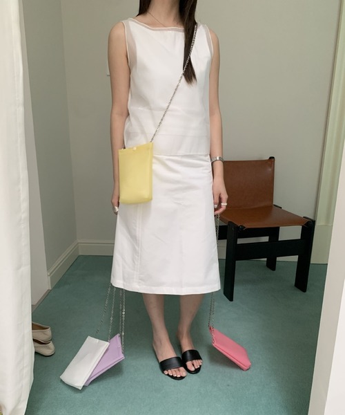 LA VORAGINE(ラ ヴォラジネ)の「ジェリーチェーンショルダーBAG/Jelly chain shoulder bag(ショルダーバッグ・レディース・ライトピンク/グリーン/Purple/White/PINK・FREE)」の14枚目の写真