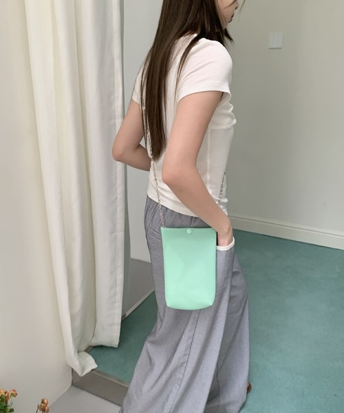 LA VORAGINE(ラ ヴォラジネ)の「ジェリーチェーンショルダーBAG/Jelly chain shoulder bag(ショルダーバッグ・レディース・ライトピンク/グリーン/Purple/White/PINK・FREE)」の17枚目の写真