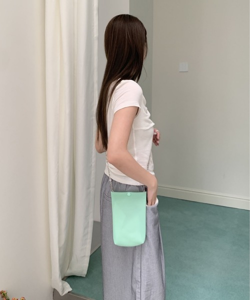 LA VORAGINE(ラ ヴォラジネ)の「ジェリーチェーンショルダーBAG/Jelly chain shoulder bag(ショルダーバッグ・レディース・ライトピンク/グリーン/Purple/White/PINK・FREE)」の19枚目の写真