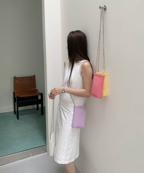 LA VORAGINE(ラ ヴォラジネ)の「ジェリーチェーンショルダーBAG/Jelly chain shoulder bag(ショルダーバッグ・レディース・ライトピンク/グリーン/Purple/White/PINK・FREE)」の20枚目の写真