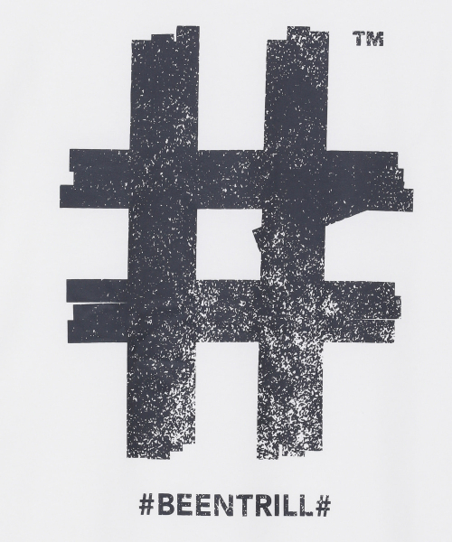BEENTRILL(ビントリル)の「スタンプハッシュタグオーバーサイズ半袖Tシャツ(オフホワイト)(Tシャツ/カットソー・レディース・その他・SMALL/MEDIUM/LARGE/X-LARGE)」の4枚目の写真