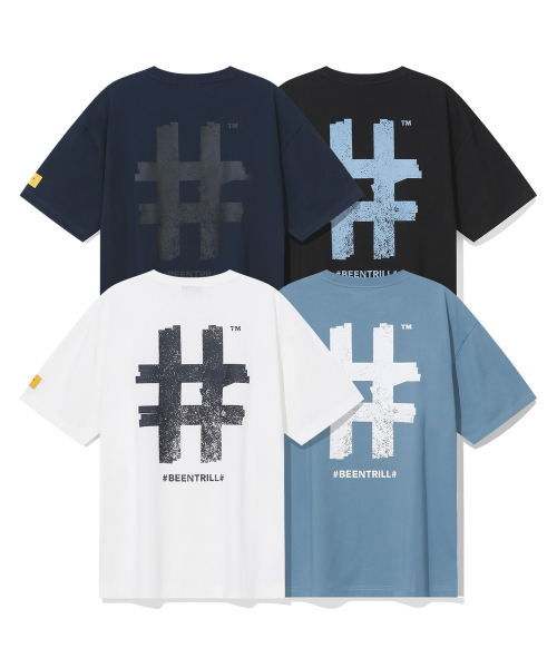 BEENTRILL(ビントリル)の「スタンプハッシュタグオーバーサイズ半袖Tシャツ(オフホワイト)(Tシャツ/カットソー・レディース・その他・SMALL/MEDIUM/LARGE/X-LARGE)」の5枚目の写真