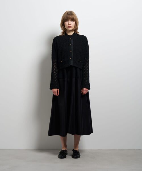 LANVIN en Bleu(ランバンオンブルー)の「コードレースニットジャケット(テーラードジャケット・レディース・キャメル/ブラック・38)」の3枚目の写真