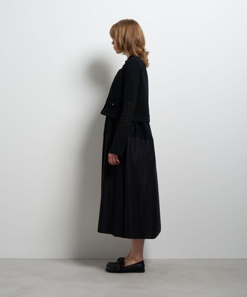 LANVIN en Bleu(ランバンオンブルー)の「コードレースニットジャケット(テーラードジャケット・レディース・キャメル/ブラック・38)」の4枚目の写真