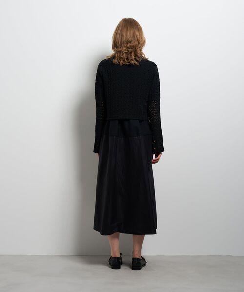 LANVIN en Bleu(ランバンオンブルー)の「コードレースニットジャケット(テーラードジャケット・レディース・キャメル/ブラック・38)」の5枚目の写真