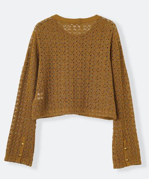 LANVIN en Bleu(ランバンオンブルー)の「コードレースニットジャケット(テーラードジャケット・レディース・キャメル/ブラック・38)」の14枚目の写真