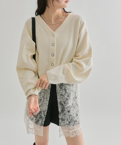 mystic(ミスティック)の「【ZOZO限定REVIVAL】26AW Vボタンカーディガン(カーディガン/ボレロ・レディース・グレー/ネイビー/オフホワイト・FREE)」の9枚目の写真