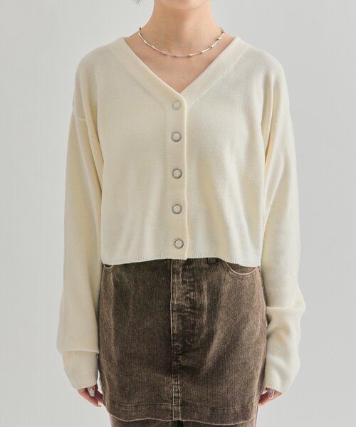 mystic(ミスティック)の「【ZOZO限定REVIVAL】26AW Vボタンカーディガン(カーディガン/ボレロ・レディース・グレー/ネイビー/オフホワイト・FREE)」の13枚目の写真