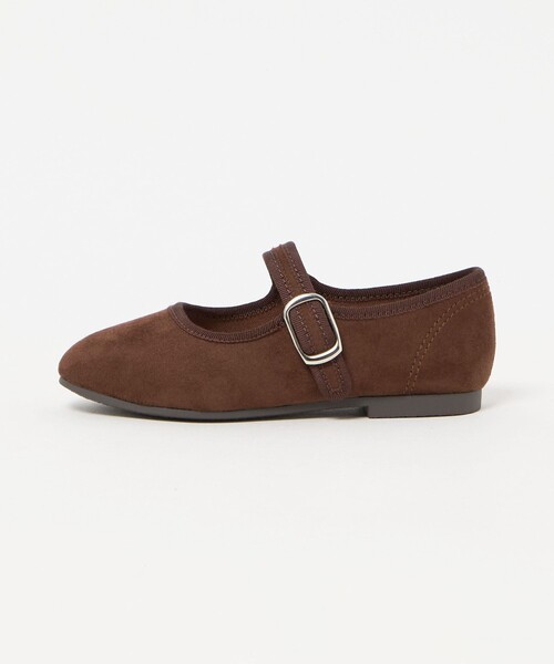 green label relaxing(グリーンレーベルリラクシング)の「ストラップ フラットシューズ / キッズ 17cm-23cm(バレエシューズ・キッズ・ブラウン系/ブラック/ナチュラル・17cm/20cm/18cm/22cm/21cm/23cm/19cm)」の2枚目の写真