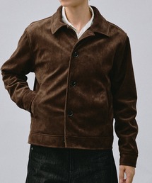 Adoon plain（アドーンプレーン）の「Faux Suede Compact Jacket / フェイクスエードコンパクトジャケット（ブルゾン）」