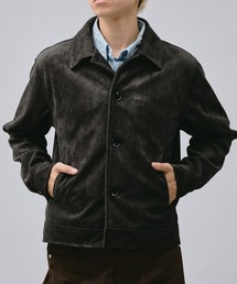 Adoon plain（アドーンプレーン）の「Faux Suede Compact Jacket / フェイクスエードコンパクトジャケット（ブルゾン）」