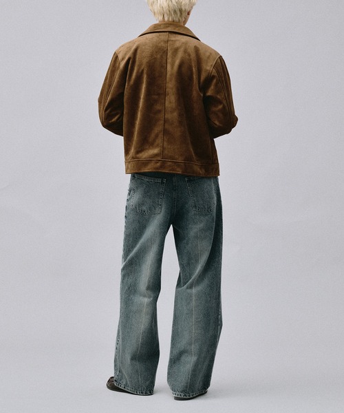 Adoon plain(アドーンプレーン)の「Faux Suede Compact Jacket / フェイクスエードコンパクトジャケット(ブルゾン・メンズ・キャメル/ブラウン/チャコールグレー・MEDIUM/LARGE)」の22枚目の写真