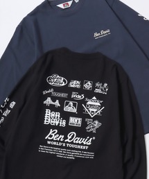BEN DAVIS/ベンデイビス GRAPHIC LS TEE/ストリート バックプリント ロゴ ワンポイント 長袖Tシャツ/ロンT/レディース メンズ