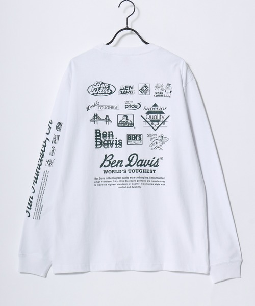 BEN DAVIS(ベンデイビス)の「BEN DAVIS/ベンデイビス GRAPHIC LS TEE/ストリート バックプリント ロゴ ワンポイント 長袖Tシャツ/ロンT/レディース メンズ(Tシャツ/カットソー・メンズ・ブラック/ホワイト/ネイビー・XL/L/M)」の11枚目の写真