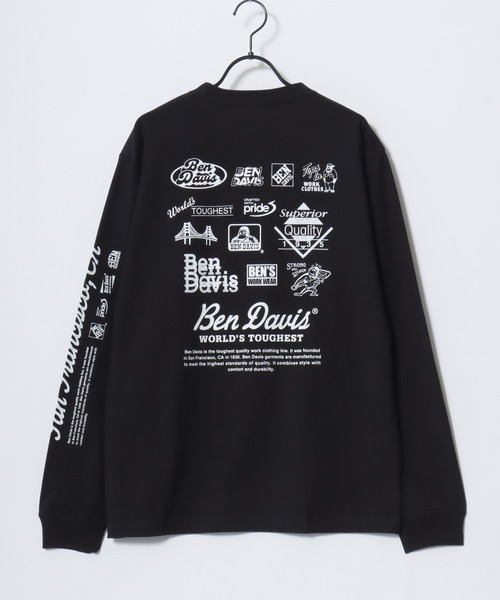 BEN DAVIS(ベンデイビス)の「BEN DAVIS/ベンデイビス GRAPHIC LS TEE/ストリート バックプリント ロゴ ワンポイント 長袖Tシャツ/ロンT/レディース メンズ(Tシャツ/カットソー・メンズ・ブラック/ホワイト/ネイビー・XL/L/M)」の13枚目の写真