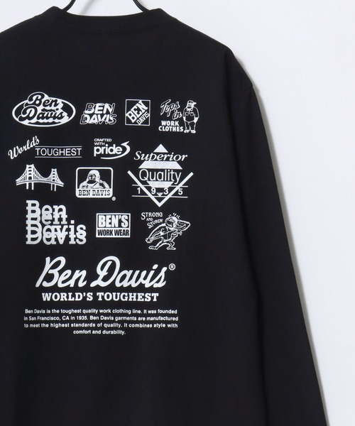BEN DAVIS(ベンデイビス)の「BEN DAVIS/ベンデイビス GRAPHIC LS TEE/ストリート バックプリント ロゴ ワンポイント 長袖Tシャツ/ロンT/レディース メンズ(Tシャツ/カットソー・メンズ・ブラック/ホワイト/ネイビー・XL/L/M)」の7枚目の写真