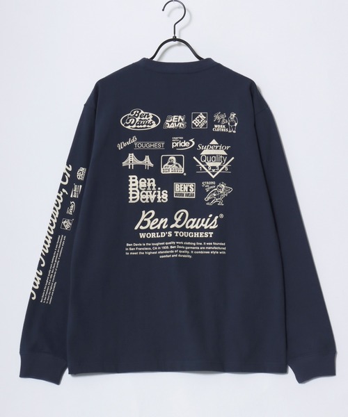 BEN DAVIS(ベンデイビス)の「BEN DAVIS/ベンデイビス GRAPHIC LS TEE/ストリート バックプリント ロゴ ワンポイント 長袖Tシャツ/ロンT/レディース メンズ(Tシャツ/カットソー・メンズ・ブラック/ホワイト/ネイビー・XL/L/M)」の15枚目の写真