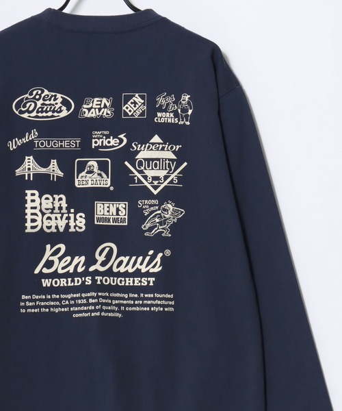 BEN DAVIS(ベンデイビス)の「BEN DAVIS/ベンデイビス GRAPHIC LS TEE/ストリート バックプリント ロゴ ワンポイント 長袖Tシャツ/ロンT/レディース メンズ(Tシャツ/カットソー・メンズ・ブラック/ホワイト/ネイビー・XL/L/M)」の9枚目の写真
