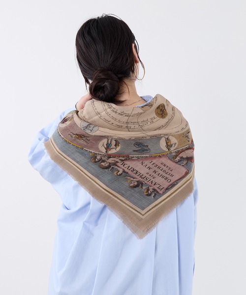 AULENTTI(オウレンティ)の「【AULENTTI】スカーフ-ARMILLARY SPHERE Scarf(バンダナ/スカーフ・レディース・ベージュ・FREE)」の2枚目の写真
