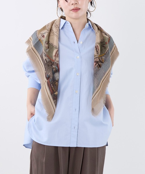 AULENTTI(オウレンティ)の「【AULENTTI】スカーフ-ARMILLARY SPHERE Scarf(バンダナ/スカーフ・レディース・ベージュ・FREE)」の5枚目の写真