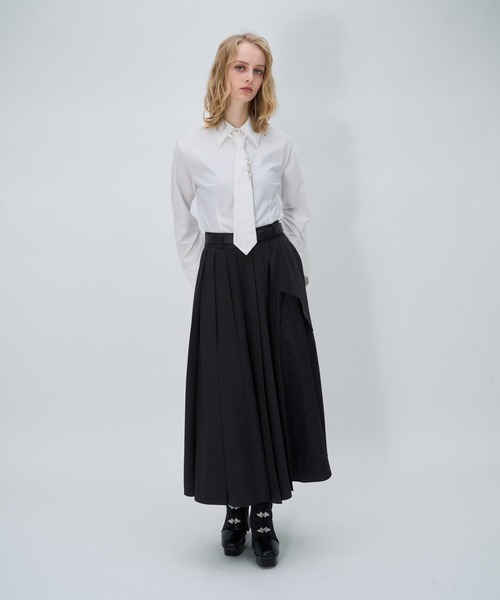 HARE(ハレ)の「パーツツキコンパクトネクタイシャツLS(HARE)(シャツ/ブラウス・レディース・ブラック系その他/ブルー/ブラック/ブラウン/ホワイト・FREE)」の7枚目の写真