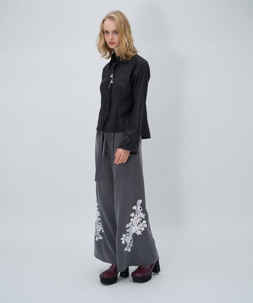 HARE(ハレ)の「パーツツキコンパクトネクタイシャツLS(HARE)(シャツ/ブラウス・レディース・ブラック系その他/ブルー/ブラック/ブラウン/ホワイト・FREE)」の10枚目の写真