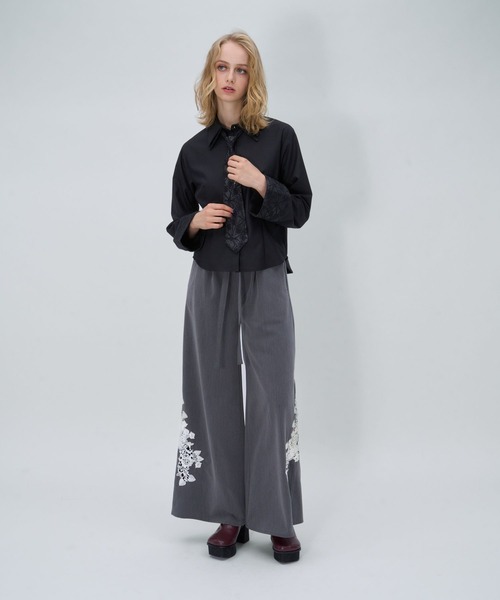 HARE(ハレ)の「パーツツキコンパクトネクタイシャツLS(HARE)(シャツ/ブラウス・レディース・ブラック系その他/ブルー/ブラック/ブラウン/ホワイト・FREE)」の11枚目の写真